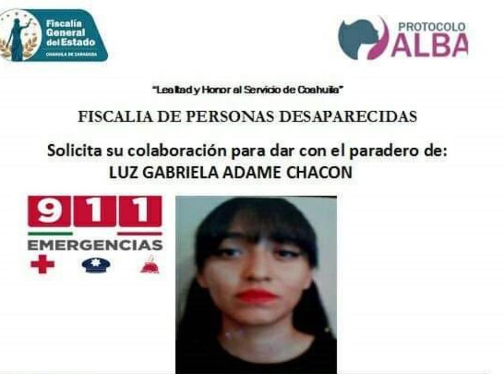 Piden colaboración de la ciudadanía para localizar a joven de Torreón