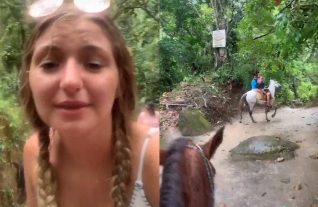 VIRAL: Turista 'ebria' se 'pierde' en México montada en un caballo