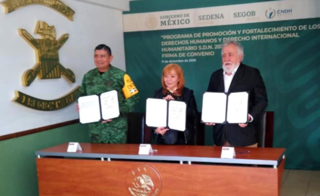 Sedena y CNDH firman acuerdo para promover derechos humanos