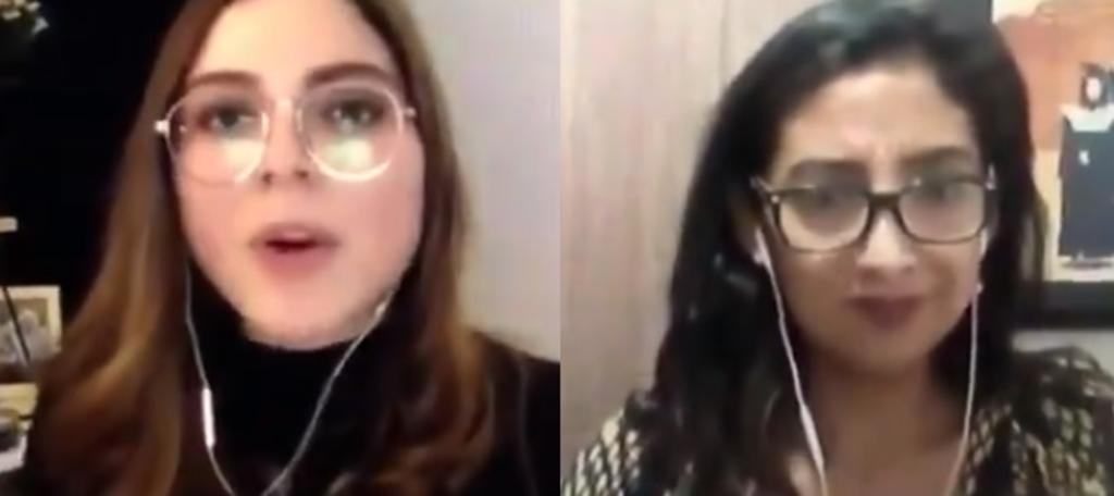 Tunden en redes a Estefanía Veloz por callar a compañera en vivo