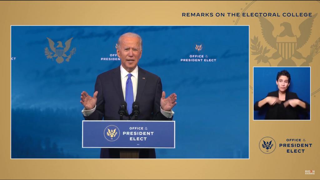 Ofrece Joe Biden mensaje tras ratificarse su victoria en elecciones de EUA