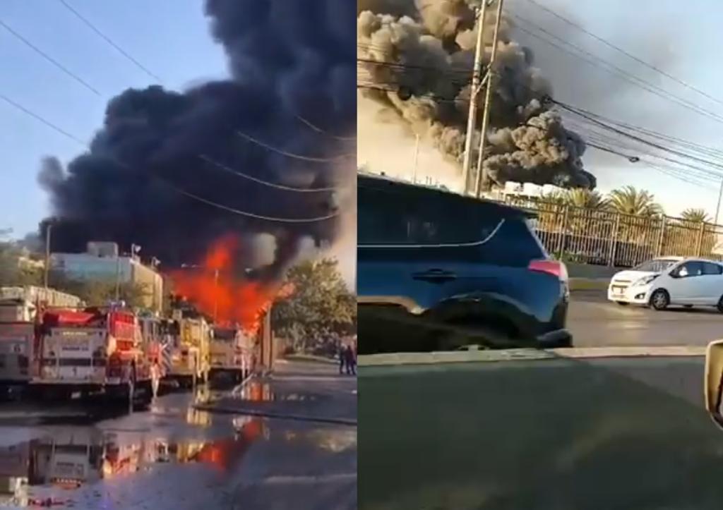 Incendio consume empresa en Nuevo León; evacuan a 60 trabajadores