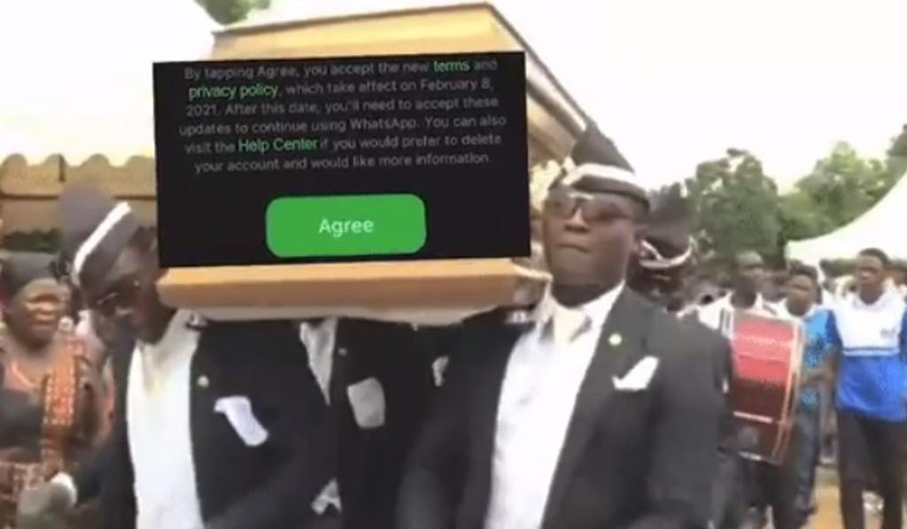 Telegram 'se burla' de WhatsApp con los sepultureros de Ghana