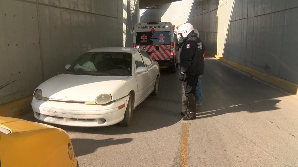 Se registra accidente vial en el Nudo Mixteco de Torreón