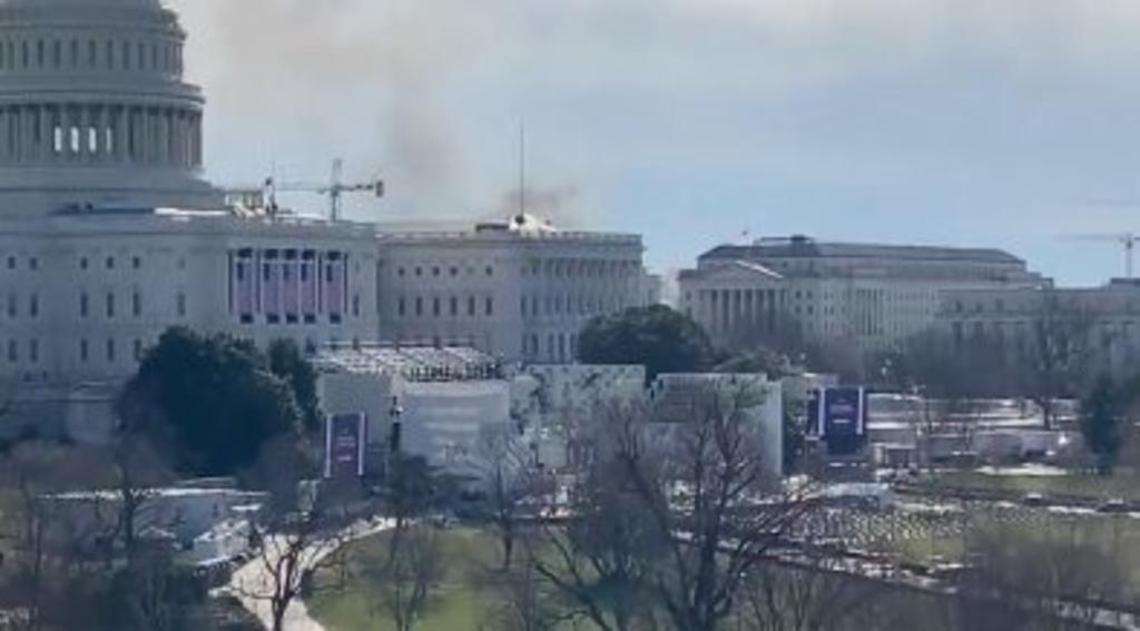 Suspenden ensayo de investidura de Biden por incendio cerca del Capitolio