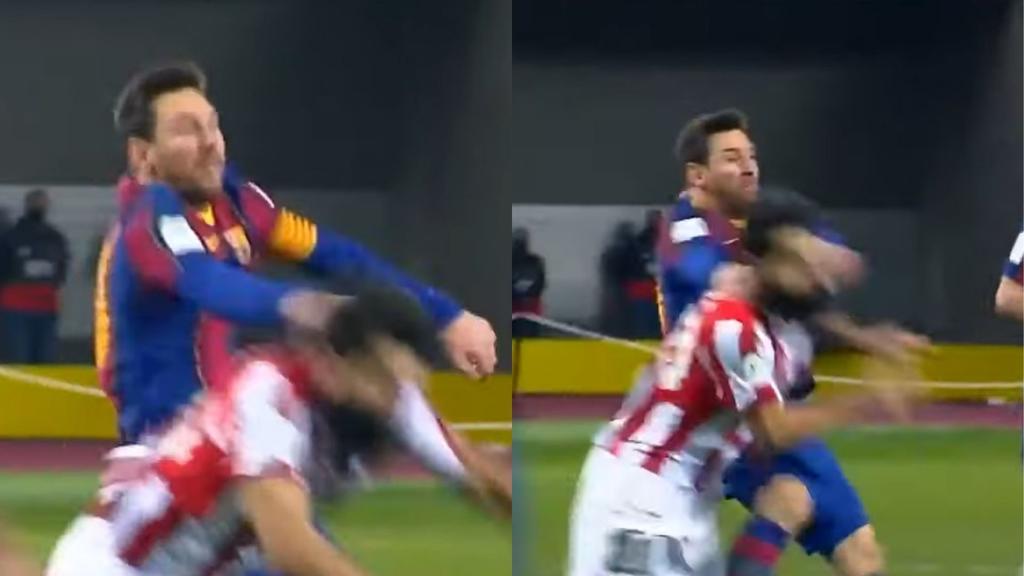 Messi es suspendidos dos partidos tras pegarle a rival