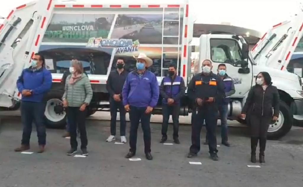 Entrega Monclova cinco camiones recolectores de basura