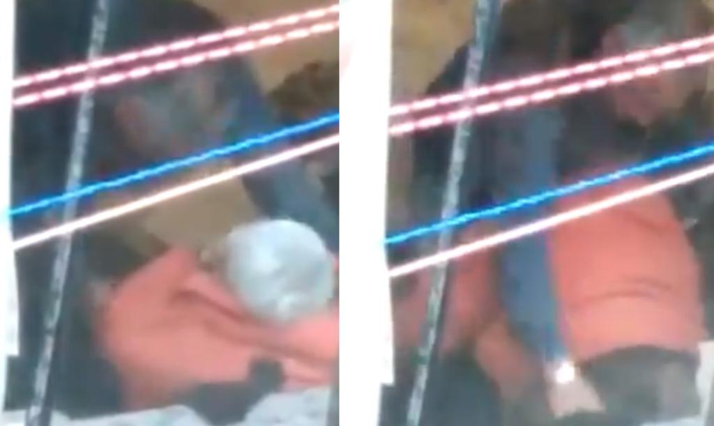 Captan a hombre golpeando a abuelita en la Ciudad de México