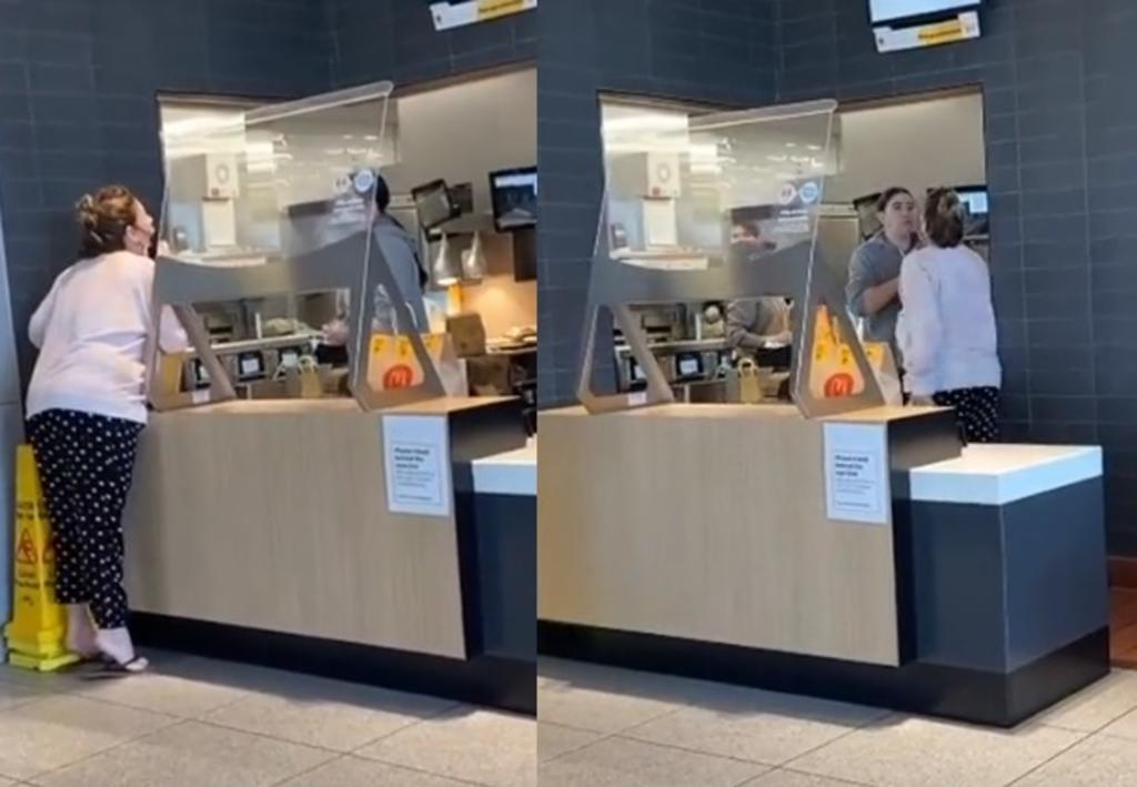 Clienta le arrebata el cubrebocas a trabajadora de restaurante de comida rápida