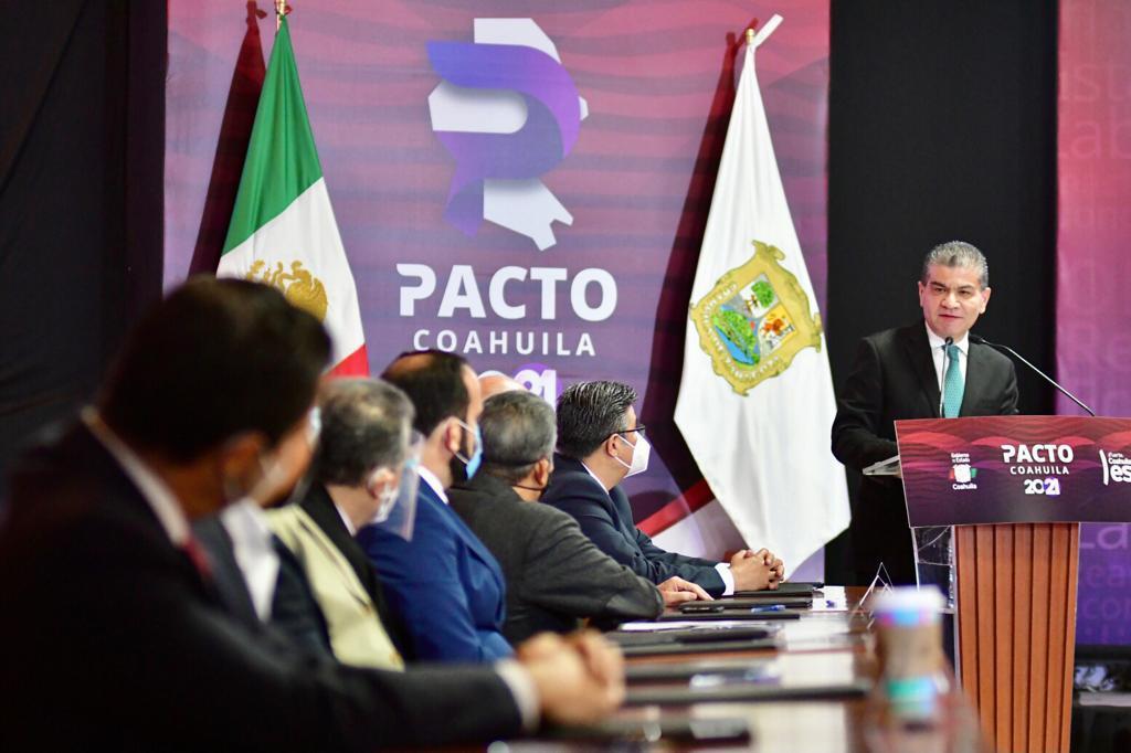 'Firma de pacto busca la reactivación económica', asegura gobernador de Coahuila