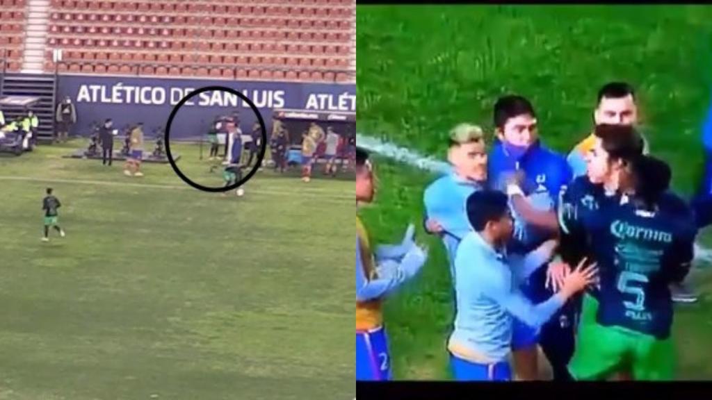 Videos exhiben agresión de Félix Torres a balonero y jugador de San Luis