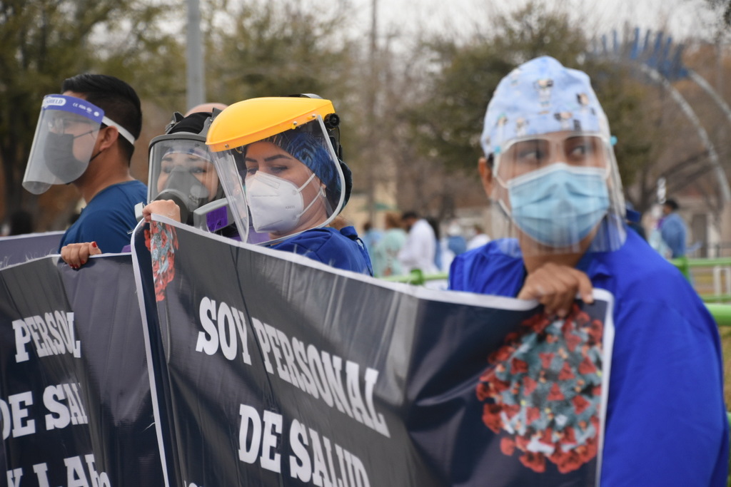 Protesta Colegio Médico de Monclova por falta de dosis anti-COVID