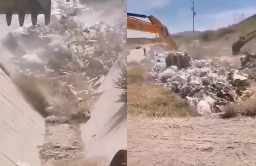 Así se ve la llegada de basura del río Nazas en Torreón