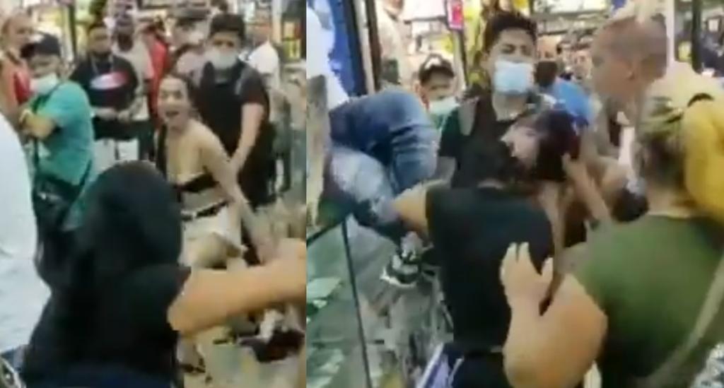 Mujer se enfrenta a golpes con la 'amante' de su esposo en centro comercial