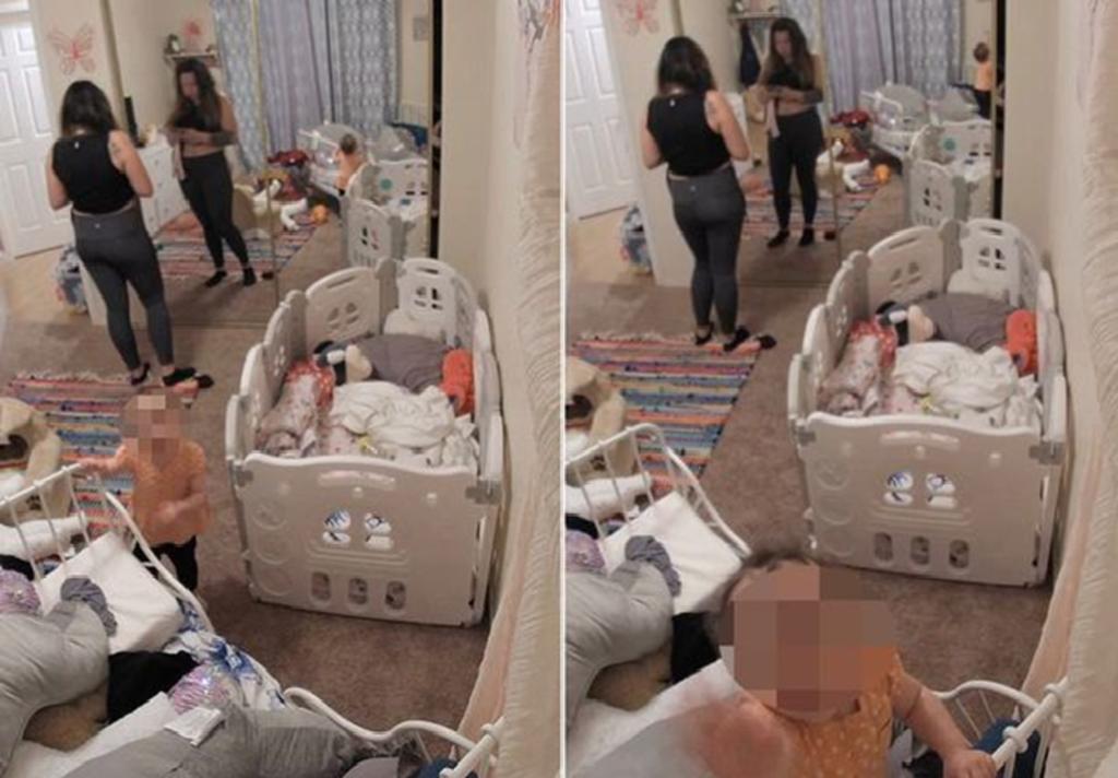 Madre dice que una voz pide ayuda en video grabado en la habitación de su bebé