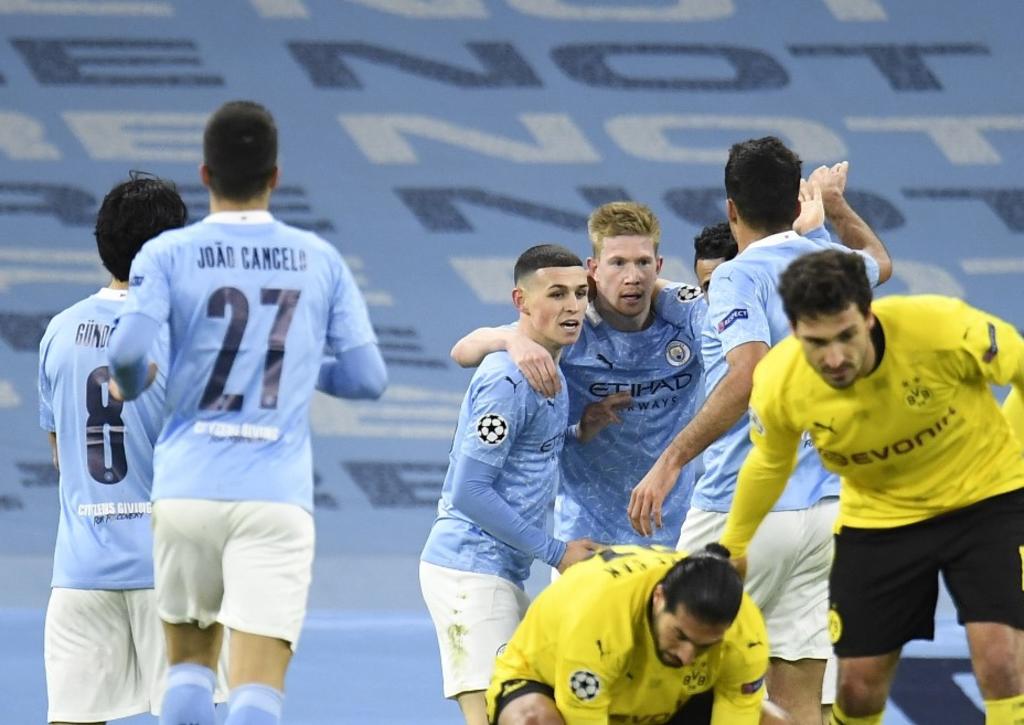 Manchester City y Dortmund igualan en los cuartos de la Champions League