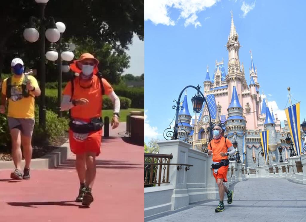 Hombre corre desde Disneyland hasta Disney World