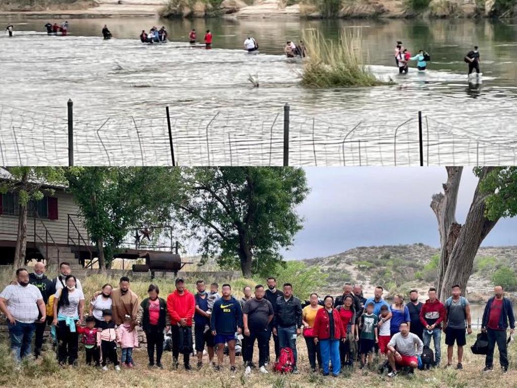Aseguran a 121 migrantes que cruzaron el río Bravo, entre Eagle Pass y Del Río