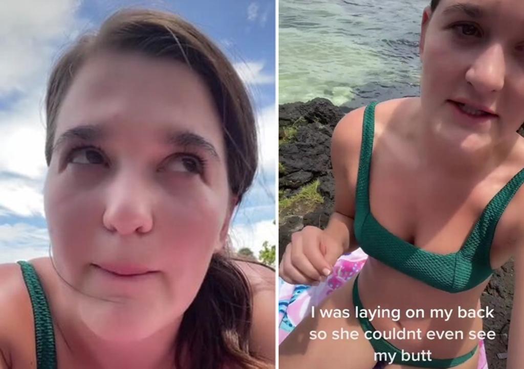 Joven denuncia a mujer que la echó de la playa por su traje de baño