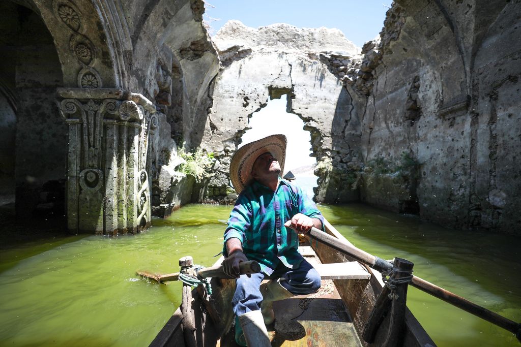 Sequía descubre templo de Dolores en Guanajuato