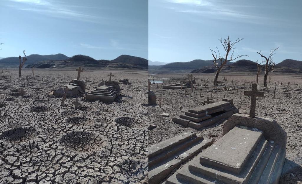 Aparecen tumbas en presa de Sinaloa debido a sequía