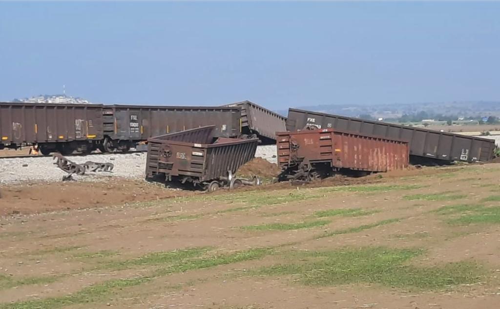 Se descarrilan nueve contenedores de tren en límites de Hidalgo y Edomex