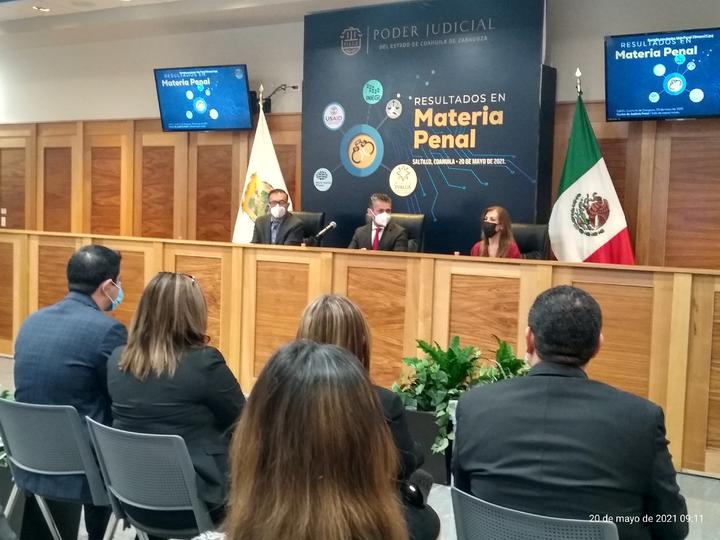 Poder judicial presenta avances en materia penal en Coahuila