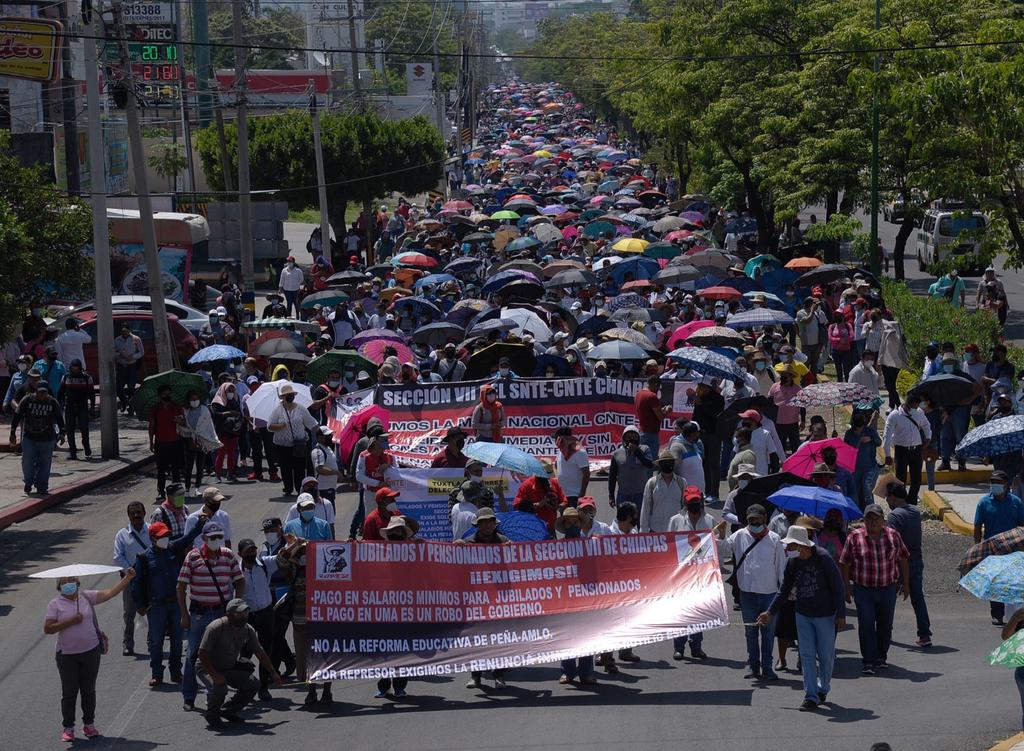 Demanda CNTE en Chiapas diálogo con AMLO