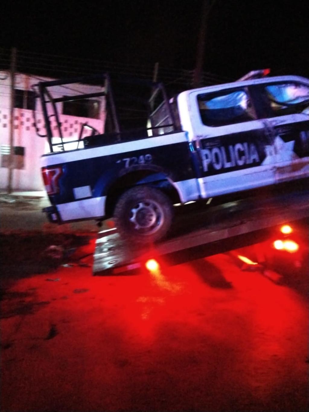 Vuelca patrulla de la Policía Municipal en Matamoros