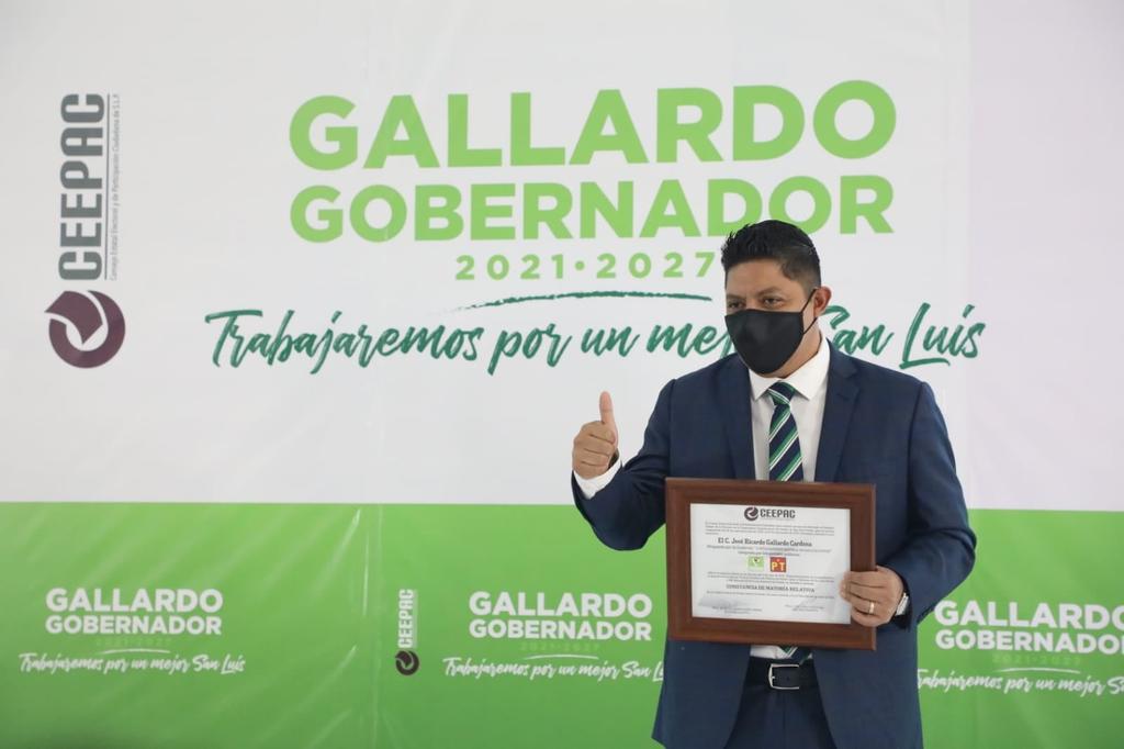 Entregan constancia de mayoría a Ricardo Gallardo,  gobernador electo de San Luis Potosí