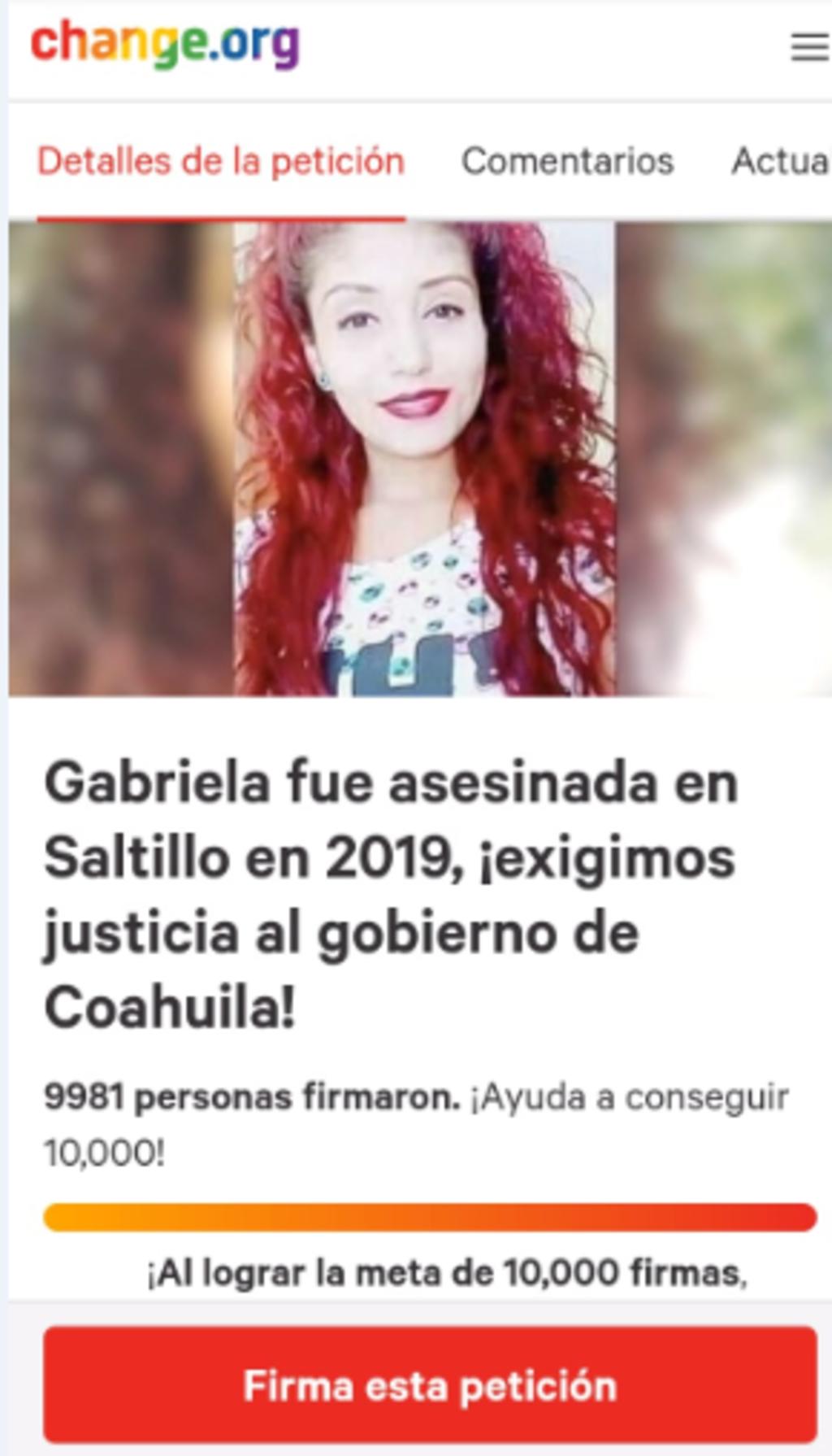 Por cumplir meta de firmas para pedir justicia por feminicidio de Gabriela
