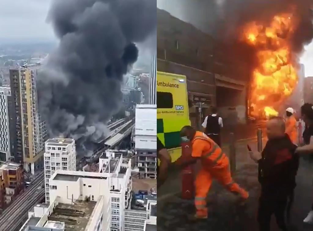 Fuerte explosión e incendio sacuden a estación del metro Londres