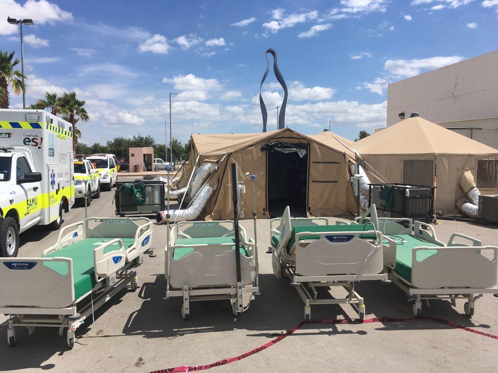 Hospital Móvil de Torreón inicia retiro ante baja de casos COVID en La Laguna