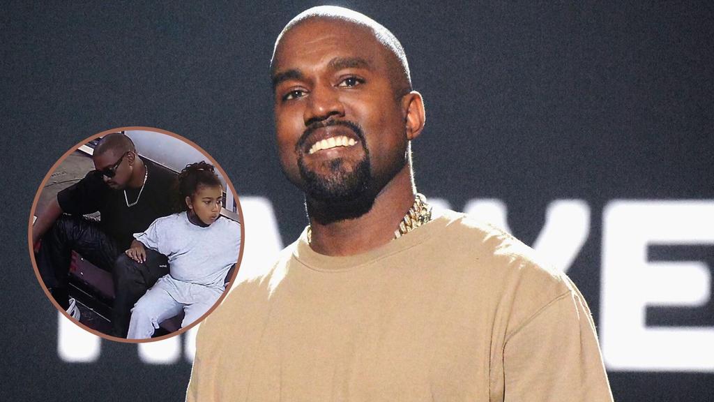 Captan a Kanye West en México con sus hijos junto a Kim Kardashian