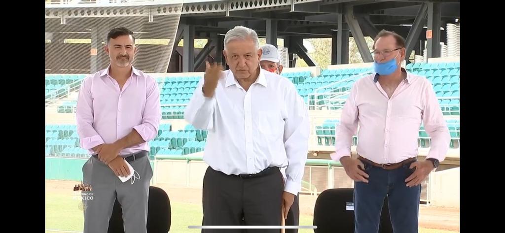 López Obrador reinaugura estadio en Sonora cuya rehabilitación costó 57 mdp