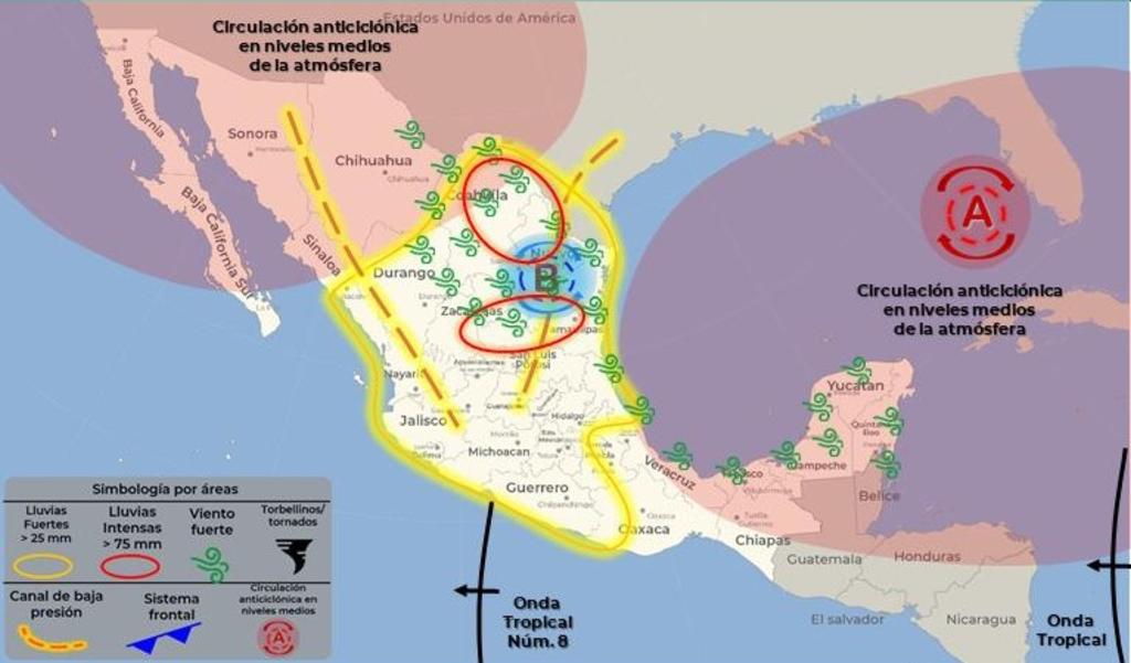Protección Civil anuncia lluvias por 48 horas en Coahuila