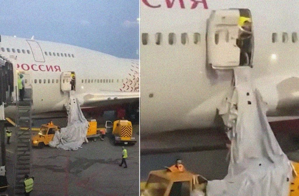 Pasajero abre salida de emergencia de un avión ‘por calor’