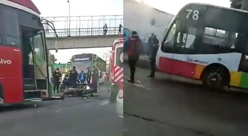 Difunden video del momento en que motociclista falleció atropellado al invadir carril en Ecatepec