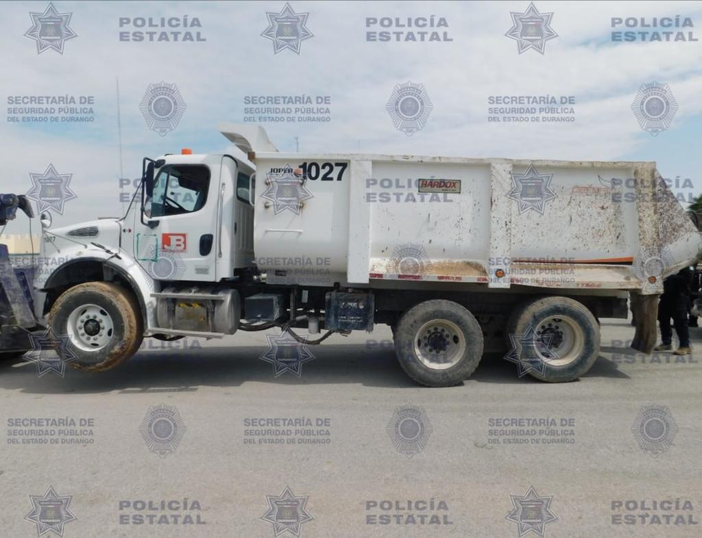 La Policía Estatal ubica camión de volteo recién robado en Gómez Palacio