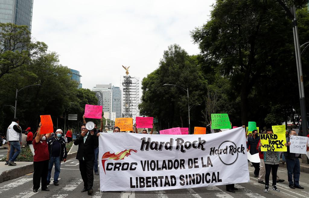 La Embajada de Estados Unidos en México es blindada por una protesta contra la cadena de hoteles Hard Rock
