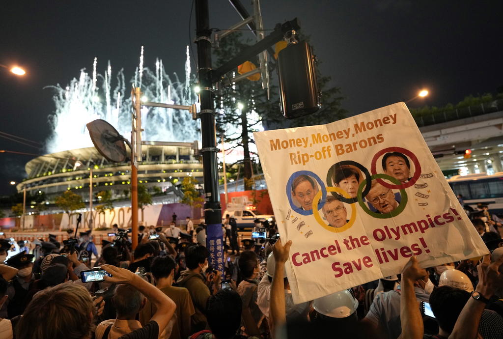 Gritos de protestas invaden inauguración de los Juegos Olímpicos de Tokio 2020