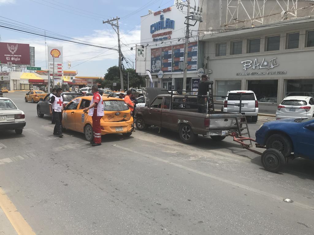 Se registra choque múltiple sobre el bulevar Independencia de Torreón