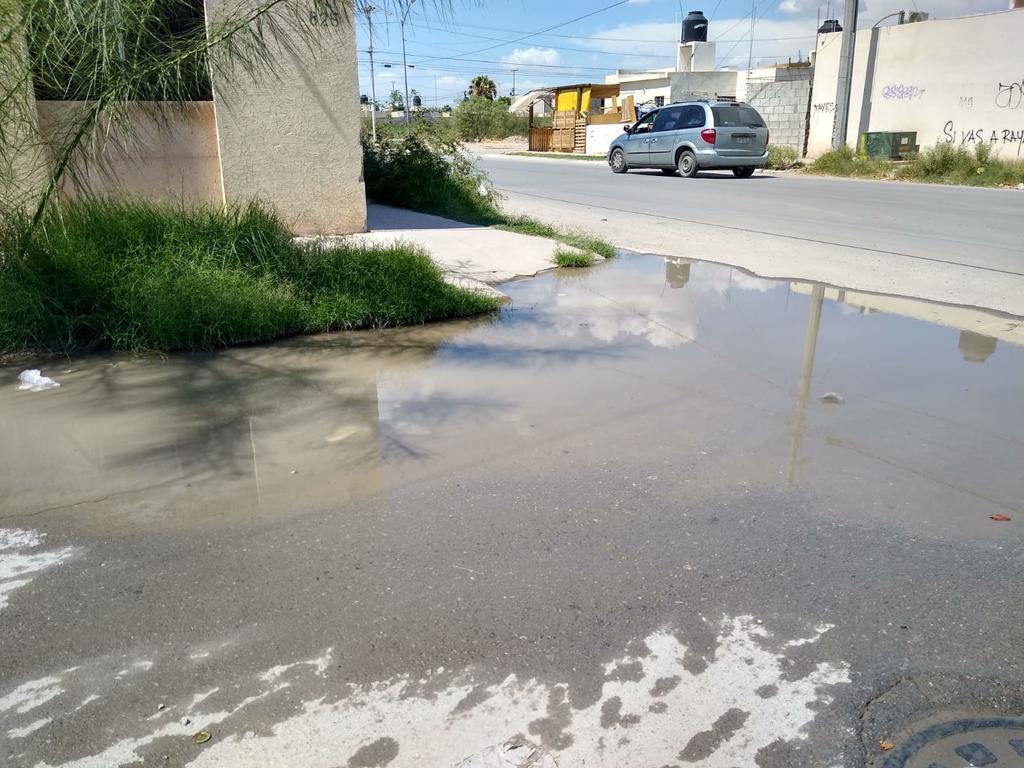 Fuga de agua potable se registra en colonia Campo Nuevo Zaragoza de Torreón