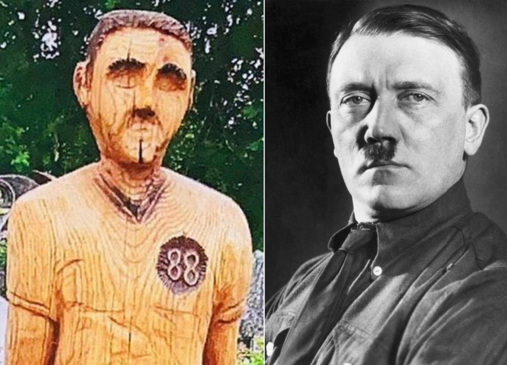 Hombre debe retirar estatua que le hizo a su padre, por su parecido con Hitler