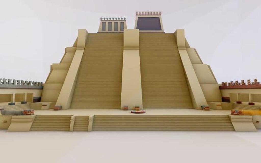 Presentan maqueta monumental del Templo Mayor en Zócalo de CDMX