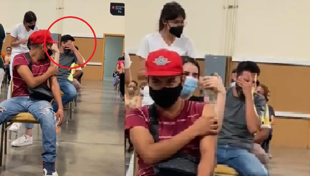 VIRAL: Joven grita de 'pánico' al ser inyectado contra el COVID-19 en Chihuahua