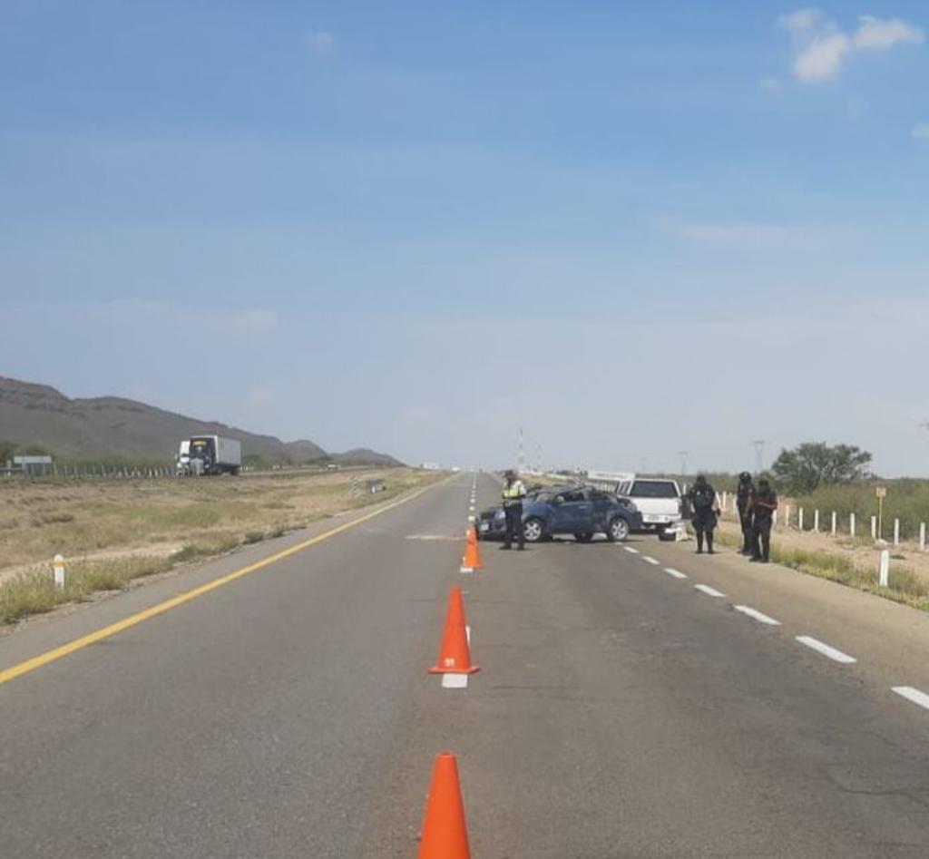 Volcadura sobre la carretera Saltillo-Torreón deja un lesionado