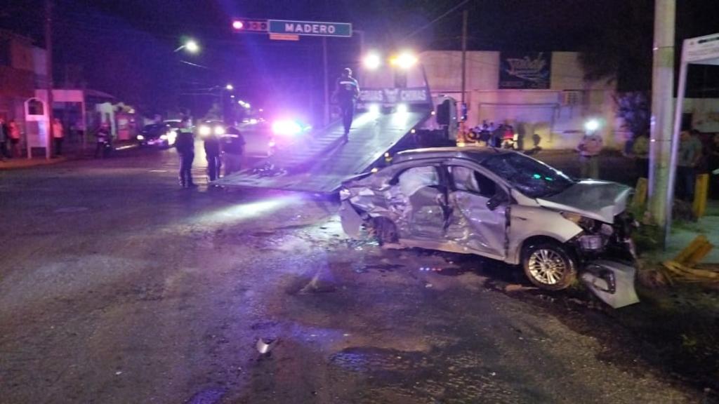Fuerte accidente en el Centro de Gómez Palacio deja un lesionado