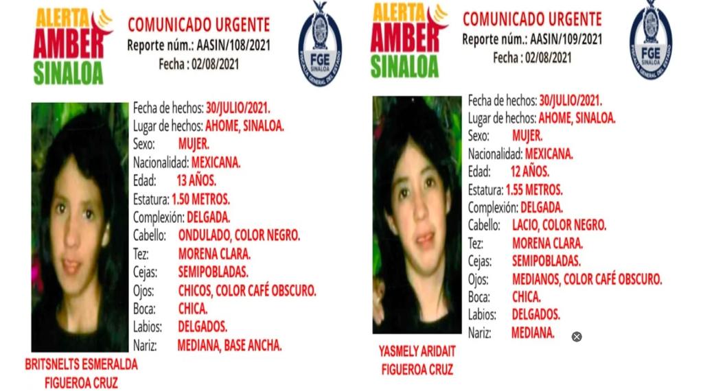 Emiten Alerta Amber por hermanas desaparecidas en Los Mochis