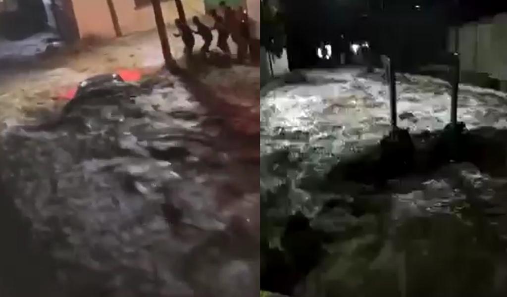'Hasta los carros se llevó'; comparten videos de la lluvia que azotó a La Laguna